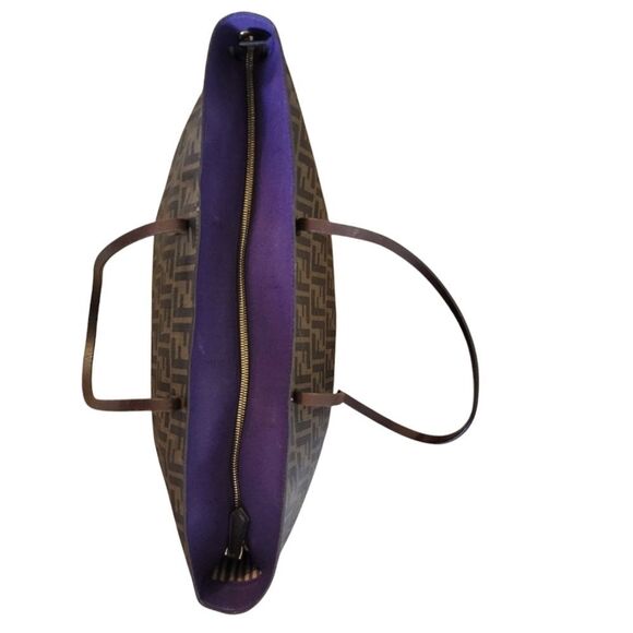 Fendi Zucca FF Tote Shoulder Bag Brown - Picture 13 of 16